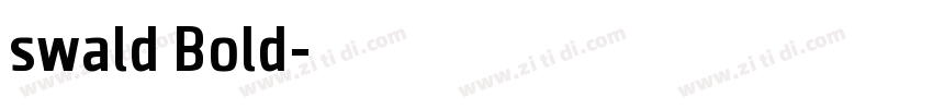 swald Bold字体转换